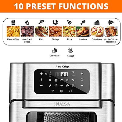 Inalsa Aero Crisp Air Fryer Oven with Extra Large Capacity