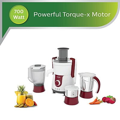 Philips Viva HL7715/00 700-Watt Juicer Mixer Grinder with 3 Jars Philips Viva HL7715/00 700-Watt Juicer Mixer Grinder with 3 Jars