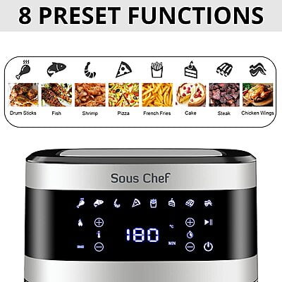 INALSA Air Fryer Digital 6.5 L Sous Chef-1650 Watt INALSA Air Fryer Digital 6.5 L Sous Chef-1650 Watt