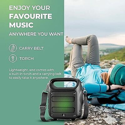iGear Camo 10 watts Portable Bluetooth Speaker with a corded mic, Rechargeable Battery iGear Camo 10 watts Portable Bluetooth Speaker with a corded mic, Rechargeable Battery