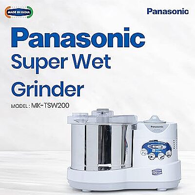 Panasonic MK-TSW200W Super Wet Grinder, 2 L (White) 120 Volt, for USA & CANADA Usage Panasonic MK-TSW200W Super Wet Grinder, 2 L (White) 120 Volt, for USA & CANADA Usage