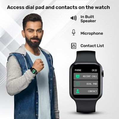 Fire-Boltt Ring Bluetooth Calling Smartwatch with SpO2 & 1.7” Metal Body with Blood Oxygen Monitoring, Continuous Heart Rate, Full Touch & Multiple Watch Faces