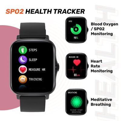 Fire-Boltt Beast SpO2 1.69” Industry’s Largest Display Size Full Touch Smart Watch with Blood Oxygen Monitoring, Heart Rate Monitor, Multiple Watch Faces & Long Battery Life