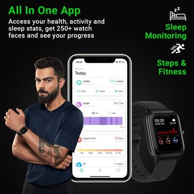 Fire-Boltt SpO2 Full Touch 1.4 inch Smart Watch 400 Nits Peak Brightness Metal Body 8 Days Battery Life with 24*7 Heart Rate monitoring IPX7 with Blood Oxygen, Fitness, Sports & Sleep Tracking