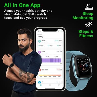 Fire-Boltt SpO2 Full Touch 1.4 inch Smart Watch 400 Nits Peak Brightness Metal Body 8 Days Battery Life with 24*7 Heart Rate monitoring IPX7 with Blood Oxygen, Fitness, Sports & Sleep Tracking