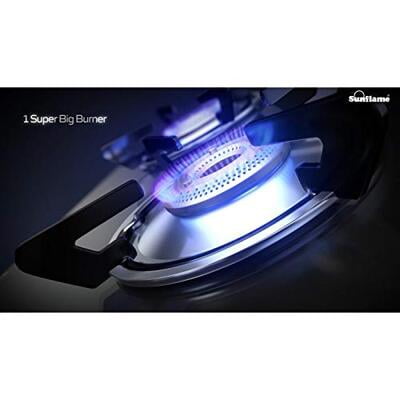 Sunflame Gas Stove 3 Burner Glass Top Prime BK Sunflame Gas Stove 3 Burner Glass Top Prime BK