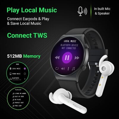 Fire-Boltt 360 Pro Bluetooth Calling, Local Music and TWS Pairing