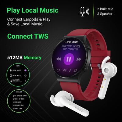 Fire-Boltt 360 Pro Bluetooth Calling, Local Music and TWS Pairing