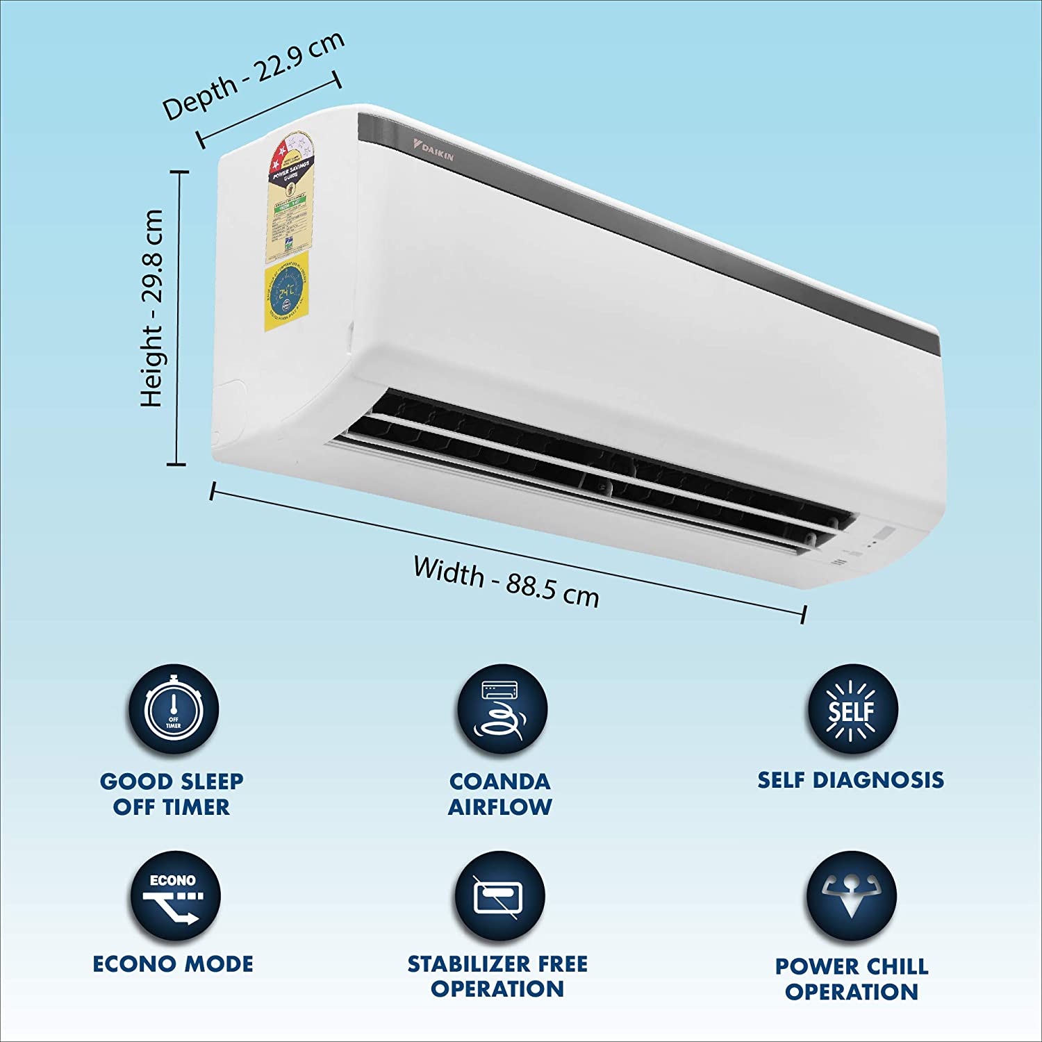 DAIKIN HIGHWALL AC FTQ60TV16U2B