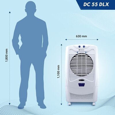 Bajaj DC 55 DLX Desert Air Cooler - 54L, White Bajaj DC 55 DLX Desert Air Cooler - 54L, White