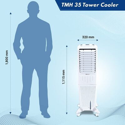 Bajaj TMH35 35-litres Tower Air Cooler (White)- for Medium Room Bajaj TMH35 35-litres Tower Air Cooler (White)- for Medium Room