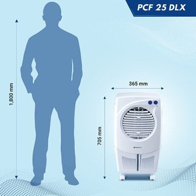 Bajaj PCF 25 DLX 24L Personal Air Cooler with Honeycomb Pads, Turbo Fan Technology Bajaj PCF 25 DLX 24L Personal Air Cooler with Honeycomb Pads, Turbo Fan Technology