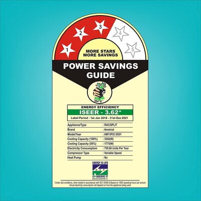 Amstrad 3 Star 1 Ton Energy Saving Inverter Air Conditioner – AM13PI3 Amstrad 3 Star 1 Ton Energy Saving Inverter Air Conditioner – AM13PI3