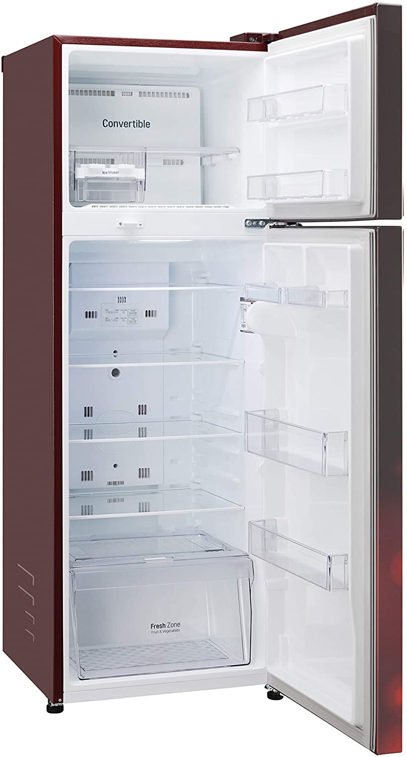 LG REF GL-T322RSCY 308 Litres Convertible PLUS Fridge with Smart Inverter Compressor , Door Cooling, Smart Diagnosis, Auto Smart Connect LG REF GL-T322RSCY 308 Litres Convertible PLUS Fridge with Smart Inverter Compressor , Door Cooling, Smart Diagnosis, Auto Smart Connect