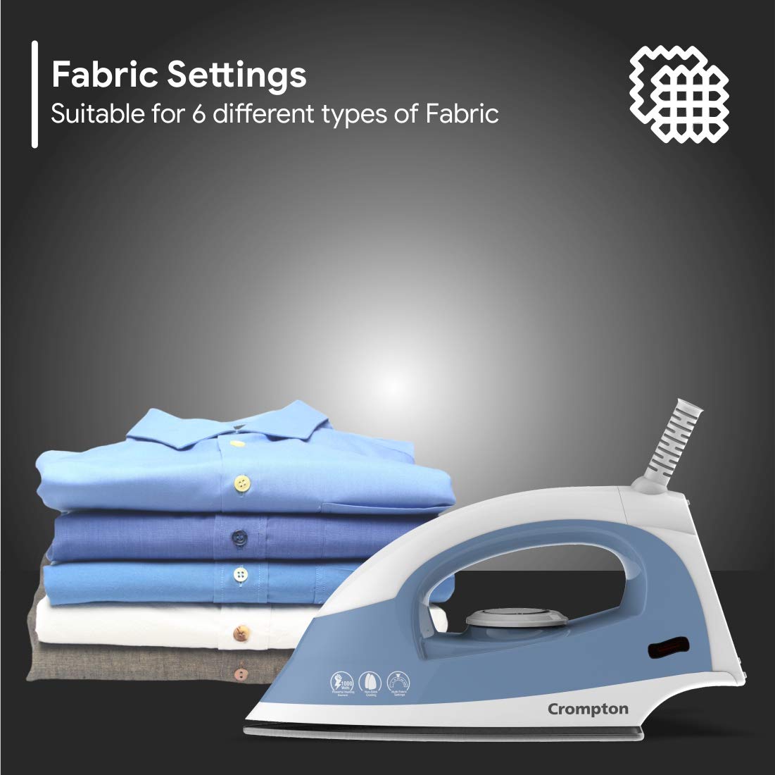 Crompton Dry Iron BRIO 1000 Watt Crompton Dry Iron BRIO 1000 Watt