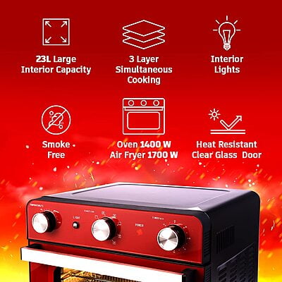 Wonderchef Crimson Edge Compact Air Fryer oven 23L Wonderchef Crimson Edge Compact Air Fryer oven 23L