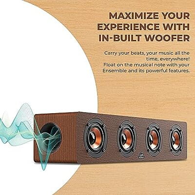 i GEAR Ensemble 20 watts Wooden Portable Soundbar with Wireless Bluetooth connectivity i GEAR Ensemble 20 watts Wooden Portable Soundbar with Wireless Bluetooth connectivity
