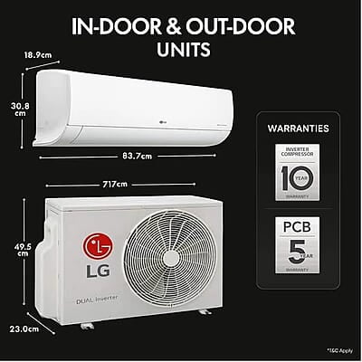 LG SAC 3 Star (1.5) AI Convertible 6-in-1, Viraat & Diet Mode, 2024 Model LG SAC 3 Star (1.5) AI Convertible 6-in-1, Viraat & Diet Mode, 2024 Model