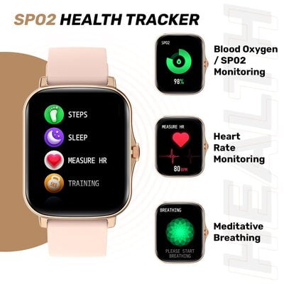 Fire-Boltt Beast SpO2 1.69” Industry’s Largest Display Size Full Touch Smart Watch with Blood Oxygen Monitoring, Heart Rate Monitor, Multiple Watch Faces & Long Battery Life