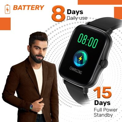 Fire-Boltt Beast SpO2 1.69” Industry’s Largest Display Size Full Touch Smart Watch with Blood Oxygen Monitoring, Heart Rate Monitor, Multiple Watch Faces & Long Battery Life