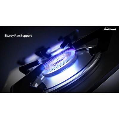 Sunflame Gas Stove 3 Burner Glass Top Prime BK Sunflame Gas Stove 3 Burner Glass Top Prime BK