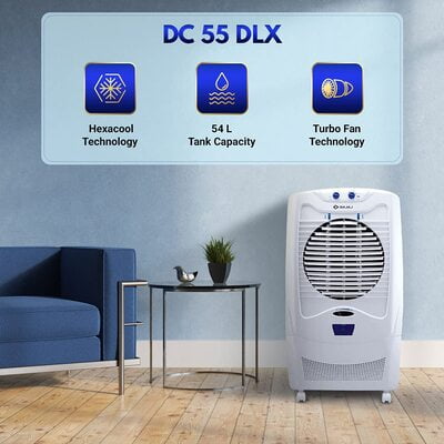 Bajaj DC 55 DLX Desert Air Cooler - 54L, White Bajaj DC 55 DLX Desert Air Cooler - 54L, White