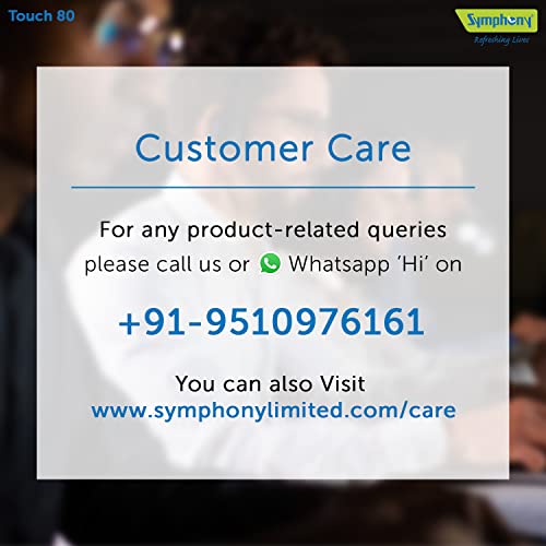 SYMPHONY AIR COOLER TOUCH-80 SYMPHONY AIR COOLER TOUCH-80