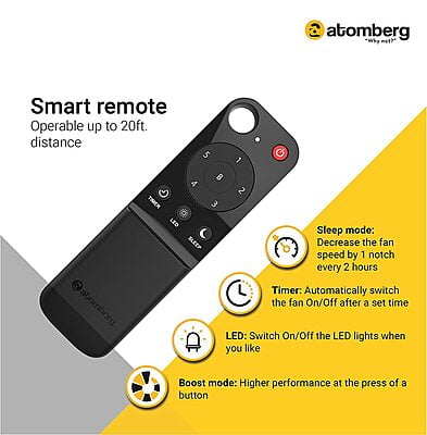 Atomberg Renesa 1200mm BLDC Motor with Remote 3 Blade Energy Saving Ceiling Fan Atomberg Renesa 1200mm BLDC Motor with Remote 3 Blade Energy Saving Ceiling Fan