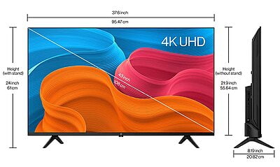 OnePlus 108 cm (43 inches) Y Series 4K Ultra HD Smart Android LED TV 43Y1S Pro (Black) OnePlus 108 cm (43 inches) Y Series 4K Ultra HD Smart Android LED TV 43Y1S Pro (Black)