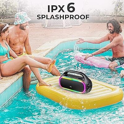 iGear Grape Portable Wireless Speaker with 70W Output, with Wireless Rechargeable MIC, RGB LED's, TWS Mode, Multi-Compatibility Modes, IPX6 Water Resistance, EQ Modes, with Type-C Charging iGear Grape Portable Wireless Speaker with 70W Output, with Wireless Rechargeable MIC, RGB LED's, TWS Mode, Multi-Compatibility Modes, IPX6 Water Resistance, EQ Modes, with Type-C Charging