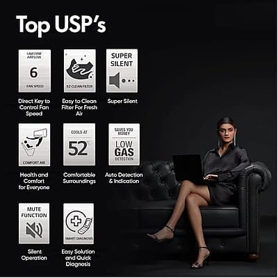 LG SAC 3 Star (1.5) AI Convertible 6-in-1, Viraat & Diet Mode, 2024 Model LG SAC 3 Star (1.5) AI Convertible 6-in-1, Viraat & Diet Mode, 2024 Model