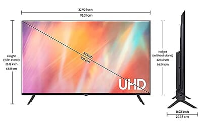 Samsung Led 108cm (43") AU7600KXXL Crystal 4K UHD Smart TV Samsung Led 108cm (43") AU7600KXXL Crystal 4K UHD Smart TV