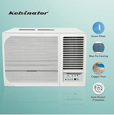 Kelvinator Window Inverter AC 1.5 Ton 3 Star KAW18CPSC / KAW-I5ACPSC Kelvinator Window Inverter AC 1.5 Ton 3 Star KAW18CPSC / KAW-I5ACPSC