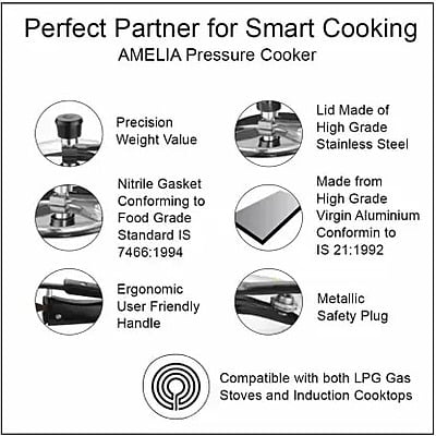 Pigeon AMELIA Cooker 5 ltr Inn Lid IB -HA Pigeon AMELIA Cooker 5 ltr Inn Lid IB -HA