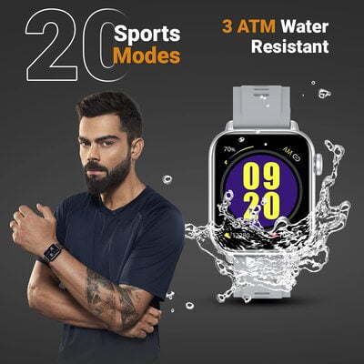 Fire-Boltt Supreme 1.79” Borderless LTPS 368*448 UHD PRO Display with 96% Screen to Body Ratio, 3ATM Waterproof , Spo2, Heart Rate and Blood Pressure Smart Watch (1.79" Black)