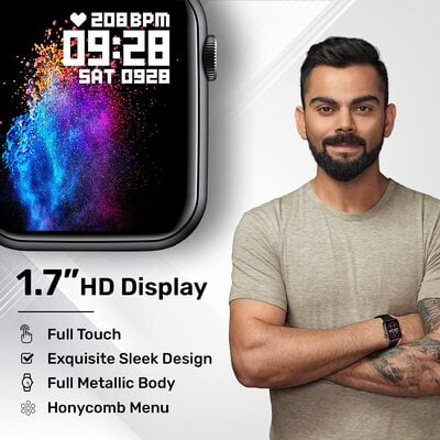 Fire-Boltt Ring Bluetooth Calling Smartwatch with SpO2 & 1.7” Metal Body with Blood Oxygen Monitoring, Continuous Heart Rate, Full Touch & Multiple Watch Faces Fire-Boltt Ring Bluetooth Calling Smartwatch with SpO2 & 1.7” Metal Body with Blood Oxygen Monitoring, Continuous Heart Rate, Full Touch & Multiple Watch Faces