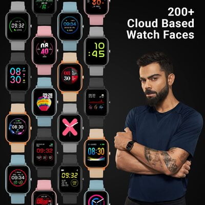 Fire-Boltt SpO2 Full Touch 1.4 inch Smart Watch 400 Nits Peak Brightness Metal Body 8 Days Battery Life with 24*7 Heart Rate monitoring IPX7 with Blood Oxygen, Fitness, Sports & Sleep Tracking