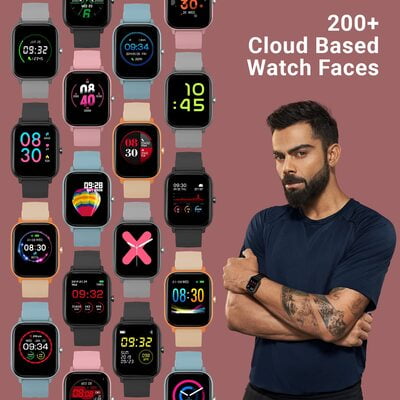 Fire-Boltt SpO2 Full Touch 1.4 inch Smart Watch 400 Nits Peak Brightness Metal Body 8 Days Battery Life with 24*7 Heart Rate monitoring IPX7 with Blood Oxygen, Fitness, Sports & Sleep Tracking