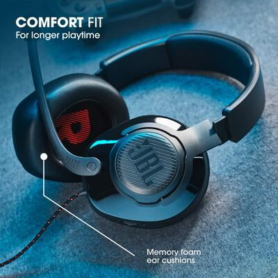 JBL Quantum200 Wired Over Ear Headphones with Mic (Black) JBL Quantum200 Wired Over Ear Headphones with Mic (Black)