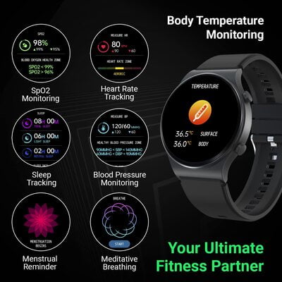 Fire-Boltt 360 Pro Bluetooth Calling, Local Music and TWS Pairing Fire-Boltt 360 Pro Bluetooth Calling, Local Music and TWS Pairing