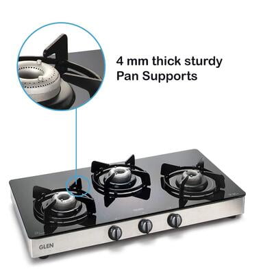 Glen 3 Burner Gas Stove 1031 GT Brass Burner Glen 3 Burner Gas Stove 1031 GT Brass Burner