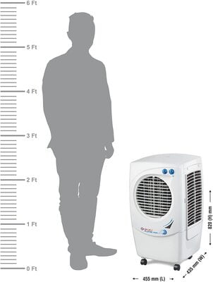 Bajaj PX 97 TORQUE (HC) 36L Personal Air Cooler with Honeycomb Pads, Turbo Fan Technology, Powerful Air Throw and 3-Speed Control, White Bajaj PX 97 TORQUE (HC) 36L Personal Air Cooler with Honeycomb Pads, Turbo Fan Technology, Powerful Air Throw and 3-Speed Control, White