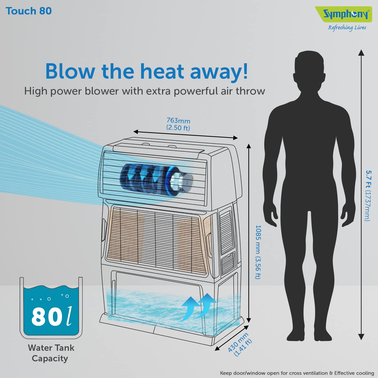 SYMPHONY AIR COOLER TOUCH-80