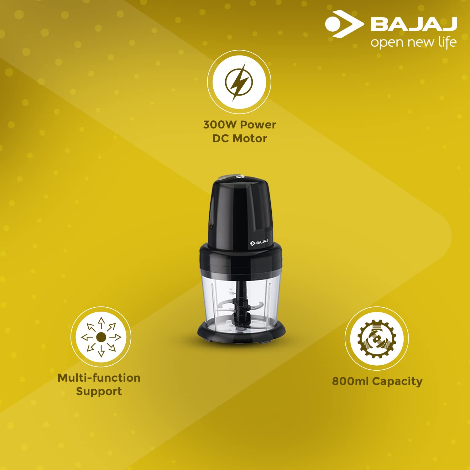 Bajaj 800 ml Chop Pro Chopper with Whisking Blade Bajaj 800 ml Chop Pro Chopper with Whisking Blade