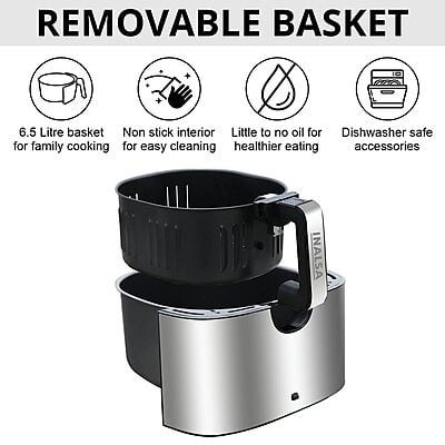 INALSA Air Fryer Digital 6.5 L Sous Chef-1650 Watt INALSA Air Fryer Digital 6.5 L Sous Chef-1650 Watt