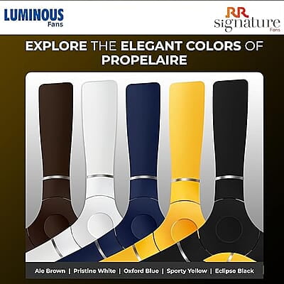 Luminous 1200mm Propelaire Ceiling fan oxford blue nst