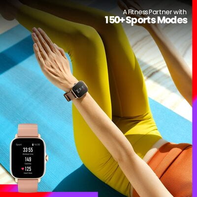 Amazfit GTS 3 Smart Watch with Heart Rate, SpO2, Sleep, Stress, Female Cycle Monitoring, Sports Watch with 150+ Sports Modes, GPS, 5 ATM Waterproof, Alexa Built-in (Graphite Black)