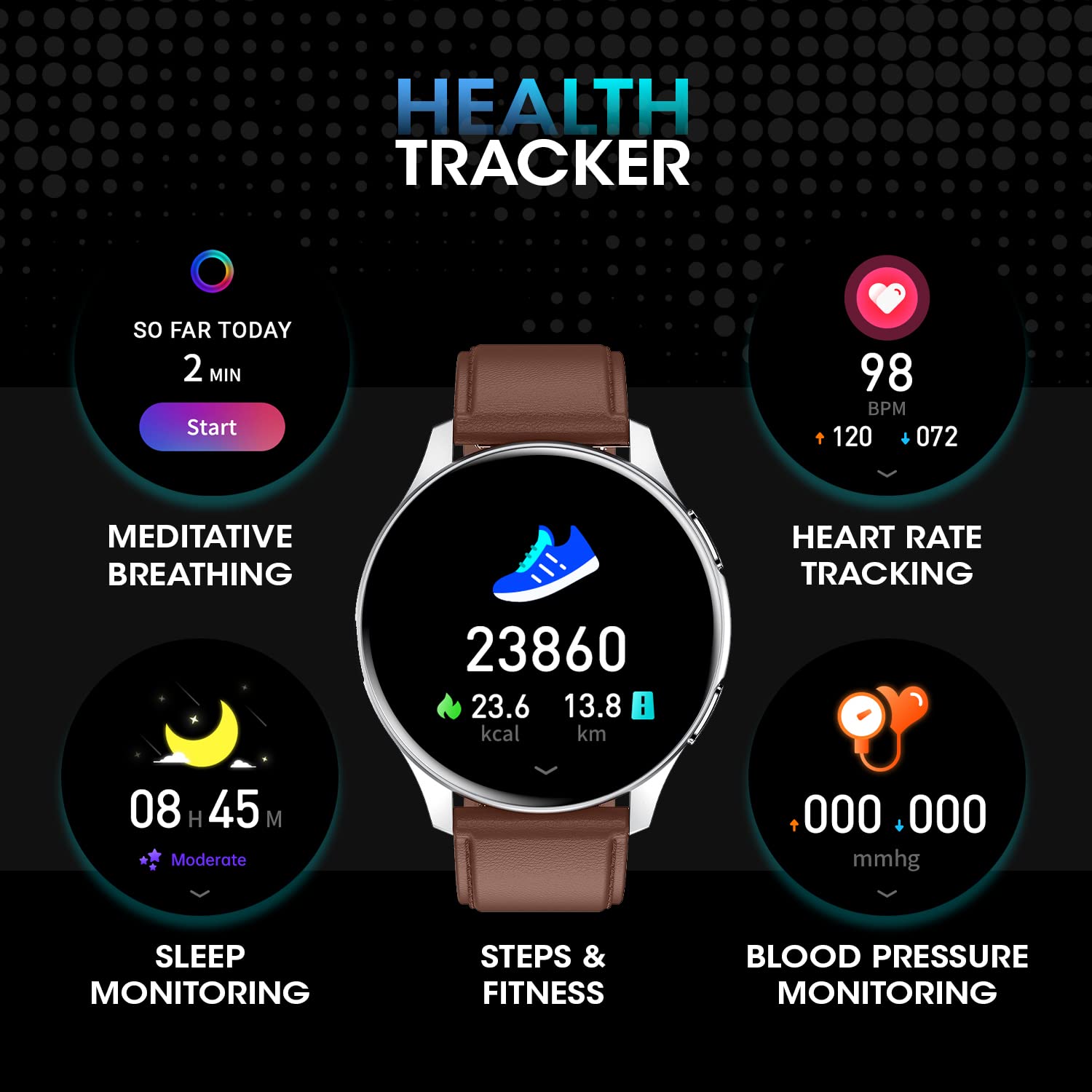 Fire-Boltt INVINCIBLE 1.39" AMOLED 454x454 Bluetooth Calling Smartwatch ALWAYS ON, 100 Sports Modes, 100 Inbuilt Watch Faces & 8GB, Play Music Without Phone on TWS, Spo2 & Heart Tracking