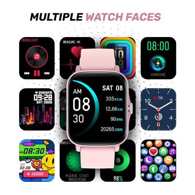 Fire-Boltt Beast SpO2 1.69” Industry’s Largest Display Size Full Touch Smart Watch with Blood Oxygen Monitoring, Heart Rate Monitor, Multiple Watch Faces & Long Battery Life