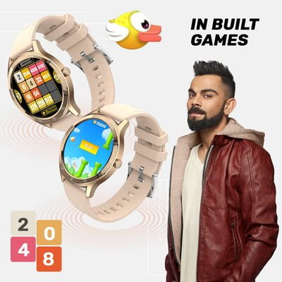 Fire-Boltt 360 SpO2 Full Touch Large Display Round Smart Watch with in-Built Games, 8 Days Battery Life, IP67 Water Resistant with Blood Oxygen and Heart Rate Monitoring BSW003